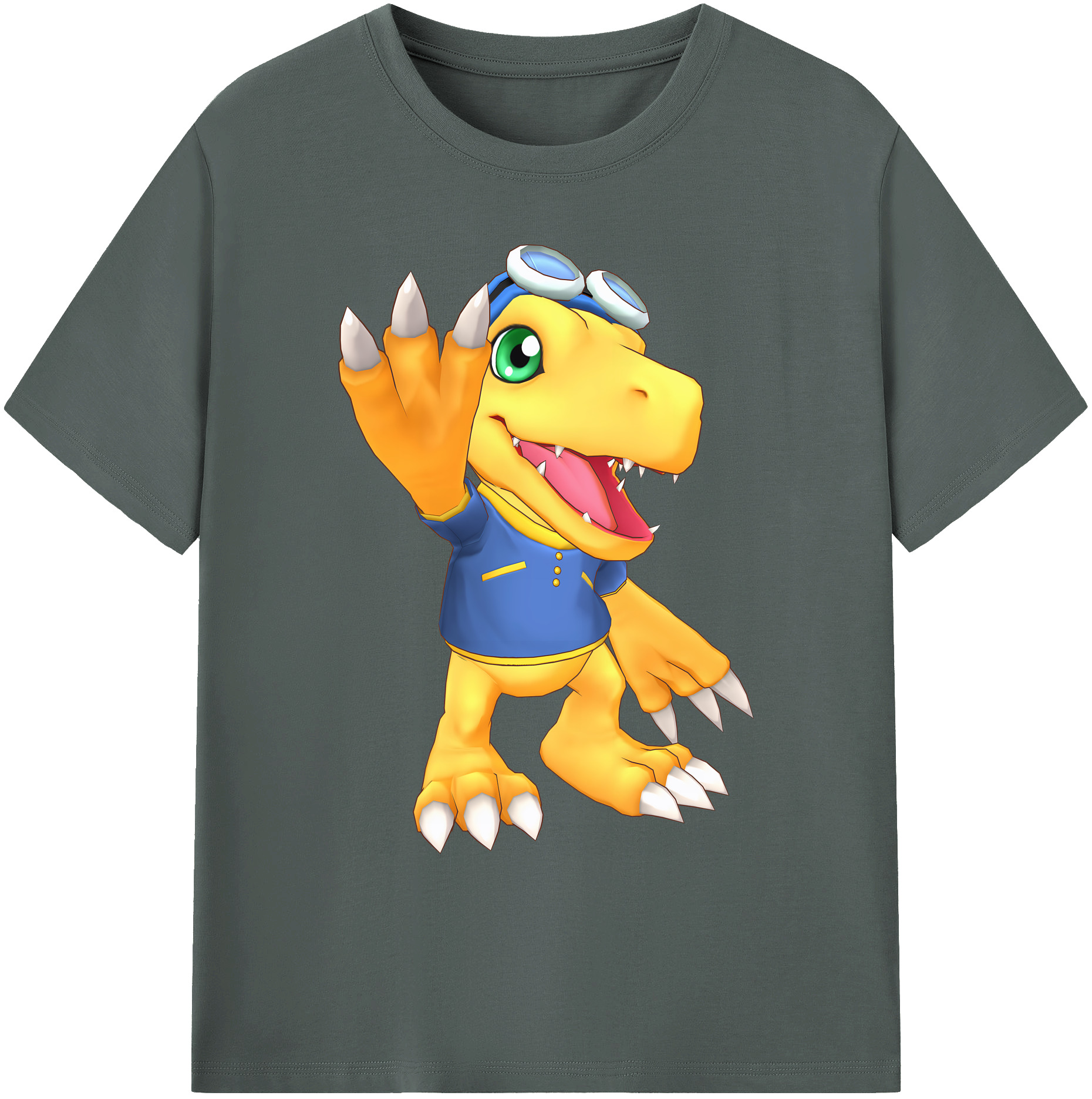 （画像用） Digimon デジタルモンスター/デジモン 綿100％ メンズ半袖Tシャツ｜肌触りやわらか＆通気性